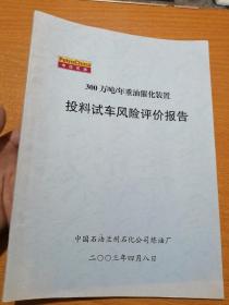 300万吨/年重油催化装置投料试车风险评价报告