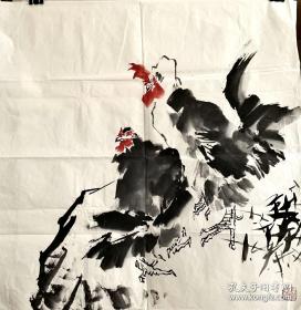 国画四尺斗方雄鸡822