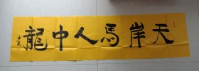 罗建泉书法 “天岸马人中龙” 附签赠画册一本