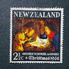 澳大利亚邮票 1968年圣诞节 1枚销