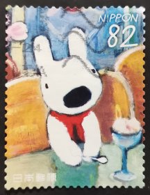 日本信销邮票 リサとガスパール Gaspard et Lisa（法国绘本卡斯波和丽莎 图案为丽莎 樱花目录G213a）