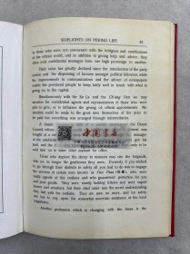 北京生活杂闻 sidelights on peking life 全一册 1927年 精装 英文 外文