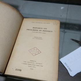 REPORTS ON PROGRESS IN PHYSIC1959.22