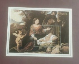 贝宁1996年新邮拉斐尔绘画《圣母子》邮票小型张 全新收藏包邮不议价，满百有礼物送！实物更漂亮！