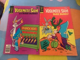 YOSEMITE SAM and BUGS BUNNY 燥山姆和兔八哥 华纳动画《乐一通》 共2本1975年27期 1978年57期 美国早期古旧彩色漫画 上世纪七十年代漫画精品 老漫画 封面漂亮 内页漫画精彩 色彩艳丽 符合那个时代特征 是漫画爱好者 研究者 收藏者必藏精品 极具收藏价值 就是在美国本土也是罕见 大稀缺本 稀少品 美品