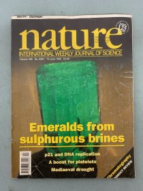 nature英国自然方法科学杂志 1994年 June6月第16期总第6481期 外文原版杂志