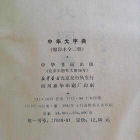 中华大字典 上下    馆藏