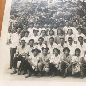 1977年 福安一中初二（七）班全体师生留影写真一枚 宁德地区福安县