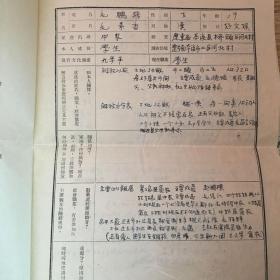 1956年入团志愿书 ,入团申请书、团员毕业鉴定表
