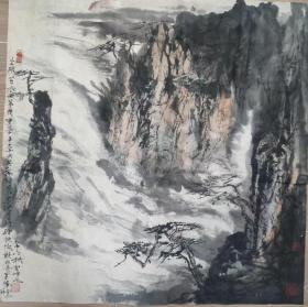 程云仲 山水(软片) 尺寸；69*68cm