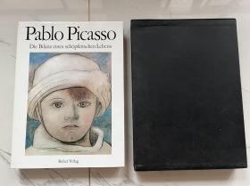 【铁牍精舍】【艺术文献】【外1-3】1986年苏黎世德语原版《毕加索作品集》，Pablo Picasso — die bilabz eines schöpferischen lebens，苏黎世Belser Verlag出版，一函一册，书品绝佳，37.5x27.5cm。