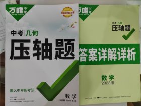 2023版 第4年第4版 万唯中考数学压轴题几何初中初一初二初三七八九年级真题模拟试卷复习资料 含答案详解详析 2本合售（中考总复习书配套用书)