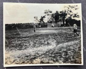 抗战时期 粤桂地区广州、南宁、钦州一带日军的棒球场 原版老照片一枚
