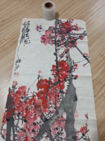 长沙市美协主席，湖南省花鸟画家协会主席：柯桐枝《春夏秋冬》四条屏，单张尺寸约34x136包老保真！！（勿下单，议价售）