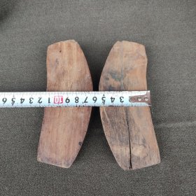 晚清民国左木卜卦板一对