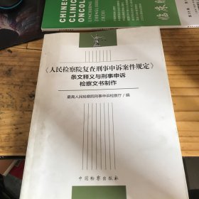 人民检察院复查刑事申诉案件规定条文释义与刑事申诉检察文书制作