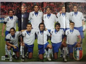 足球海报2006年(意大利队/阿根廷队)双面1张(4开)
