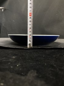 青花盘子，福寿如意，