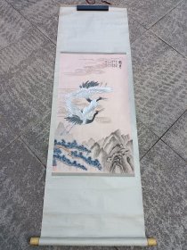 赵捷国画精品《鹤寿图》，立轴原裱包快递发货。