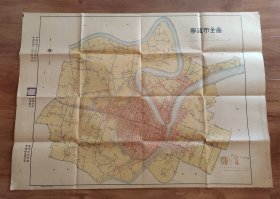 代理：宁波市全图 民国十八年八月出版 109*78cm 大幅品优稀见