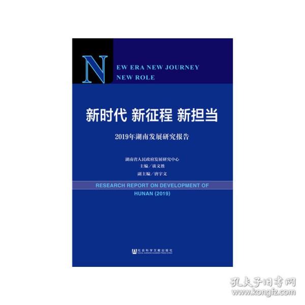 新时代新征程新担当——2019年湖南发展研究报告