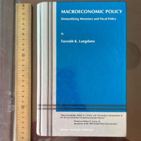 Macroeconomic policy demystifying monetary and fiscal policy system development evolution society英文原版精装