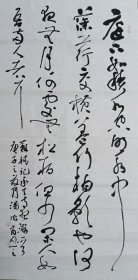 潘德富～四尺整张行草书书法软片一幅。