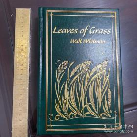 Leaves of grass walt whitman poems poetry 草叶集 惠特曼 英文原版精装 真皮 三面烫金