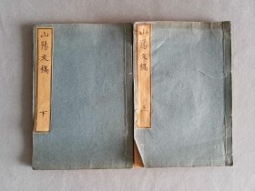 日本《山阳文稿》二册全，明治三年（1870年）求石书堂 线装和刻本 赖襄 字子成，号山阳、山阳外史，通称久太郎，别号三十六峰外史，书斋名山紫水明处，著名汉学家 品相如图