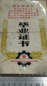 文革毕业证一件（海龙县）