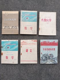 1969年至1973年课本6本。