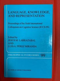 Language, Knowledge, and Representation: Proceedings of the Sixth International Colloquium on Cognitive Science （研究文集）