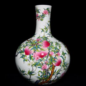 《精品放漏》雍正粉彩天球瓶——清代瓷器收藏