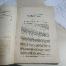 1940年 英文原版 The Nature Of The Chemical Bond 化学键的本质 诺贝尔化学奖获得者 泡令 也译作 鲍林 著