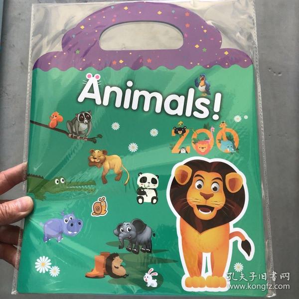 果冻贴纸书First Sticker Book Animals手提果冻贴纸书果冻贴纸  儿童绘本英语启蒙趣味卡通益智游戏宝宝启蒙认知