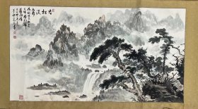 张青涛山水作品《古松流泉》，尺寸136/68 
江苏美协会员，苏州美协副秘书长。师从著名画家徐绍青先生，为梅景书屋再传弟子。
保真