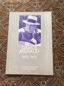 DARIUS MILHAUD 1892-1992