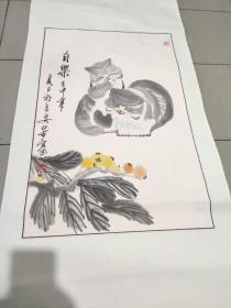 著名画家猫王李苦寒国画作品