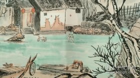 郑文忠 1967年生人 河北保定籍画家 河北省美术家协会会员 中国书画家协会会员 中国山水国画研究院成员 中国冰雪画派传承人 中国书画联盟签约画家 多次报价中国美术家协会国展并成功入围多幅作品并获奖 现为山东弘大画院签约画家。（农家小景）