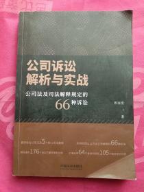 公司诉讼解析与实战：公司法及司法解释规定的66种诉讼