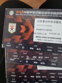 山东泰山足球票 2023赛季 北京国安