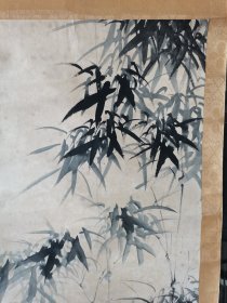 花鸟竹雀图原装老裱立轴老画