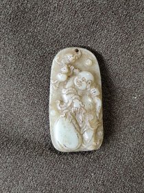 和田玉雕代代有福挂件