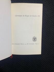 CHRONIQUE DU REGNE DE CHARLES IX