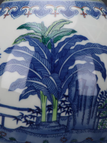 清斗彩琵琶竹石纹玉壶春瓶