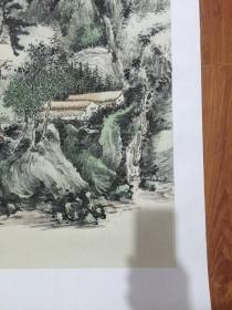 黄宾虹  黄山记遊。尺寸79.11*147.72厘米。宣纸水墨原色复制山水画，250元