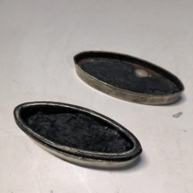 古玩旧藏精美白铜墨盒