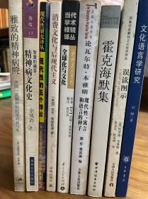 霍克海默集、现代性的五个悖论、消费文化与后现代主义、论瓦尔特·本雅明误读图示（赠《文化语言学研究》《雅致的精神病院》《精神病文化史》《全球化与文化》）