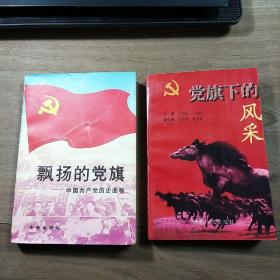 《党旗下的风采》、《飘扬的党旗——中国共产党历史画卷》，两本合售，内容丰富，图文并茂，品相好！