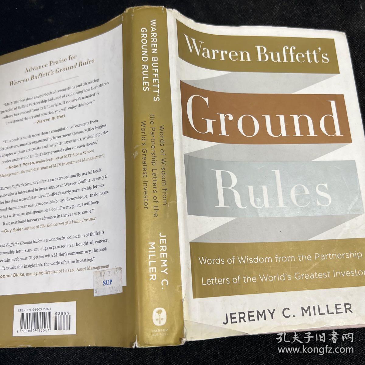 英文原版 Warren Buffett's Ground Rules巴菲特致股东的信：投资原则篇 精装 英文版 进口英语原版书籍D3